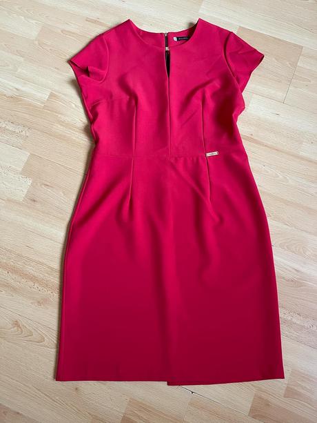 Elegantné červené šaty, xl