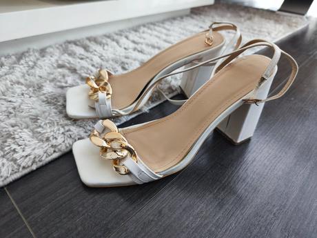 Biele sandálky 40, 40