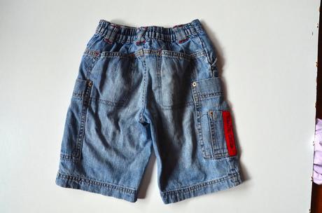 Riflové kraťasy  s poštou, denim,104