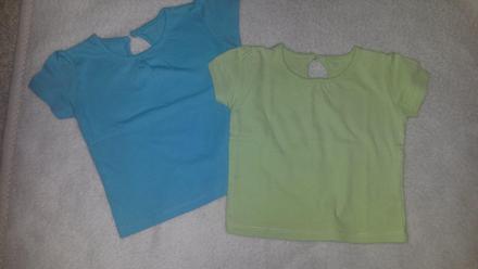 Dievčenské tričká 1+1 ,9-12 mes., 86