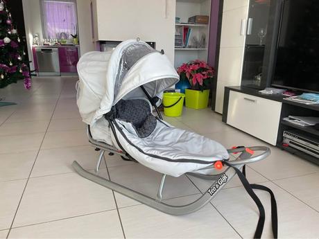 Detské kovové softchelové sánky sv. sivé - top sta, 