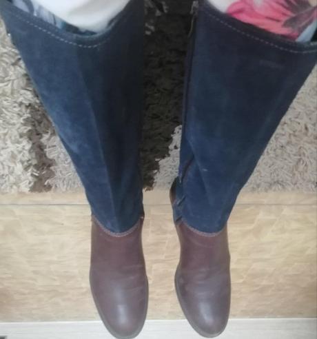 Koženné čižmy modro hnede, lasocki,38