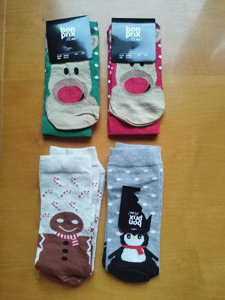 Vianocne ponozky 4 pary, bonprix,39