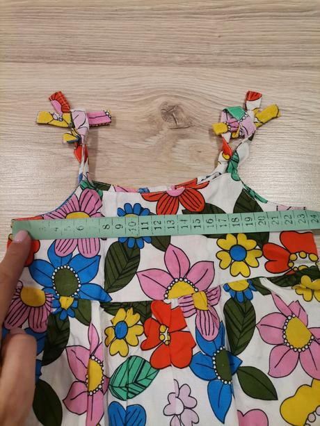 Dievčenský dlhší kvetinový top na ramienka, craft,86