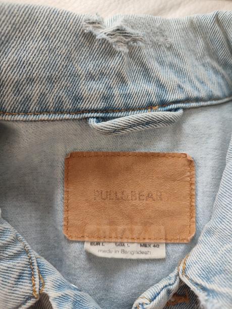 Pánska riflova bunda pull&bear, pull&bear,l