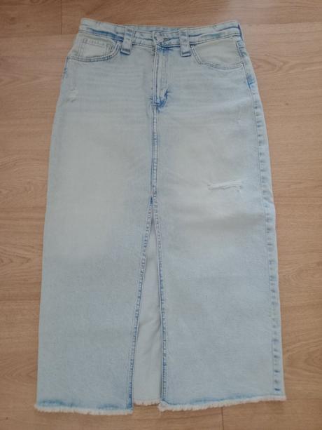 Riflová sukňa, h&m,170