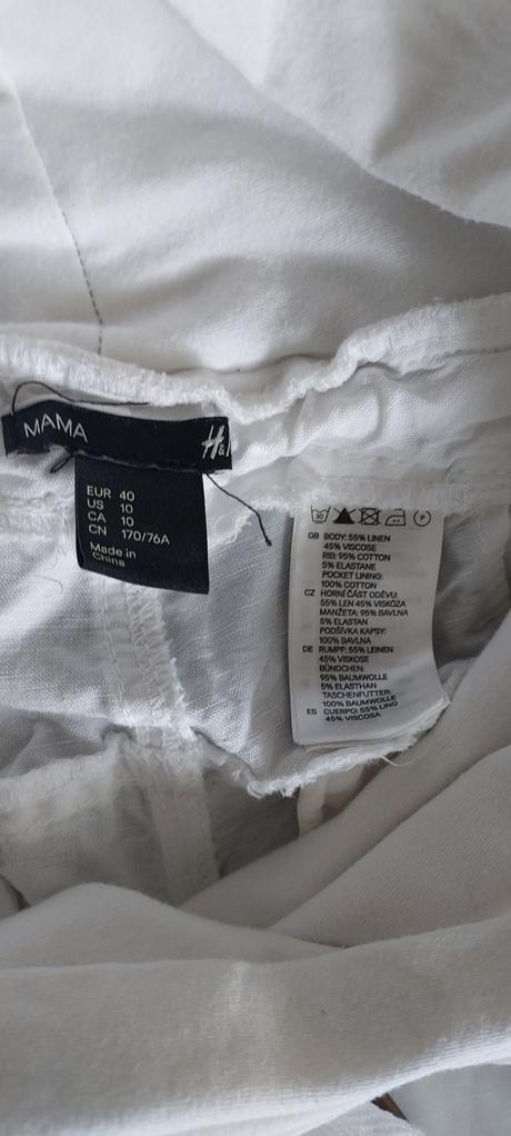 Bezchybne tehotenské ľanové nohavice h&m, veľ. 40, h&m,40
