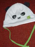 Podšitá čiapočka panda 2-4m, h&m,62