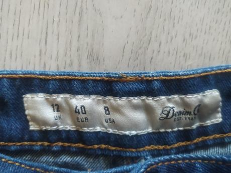 Riflové nohavice, denim co,40