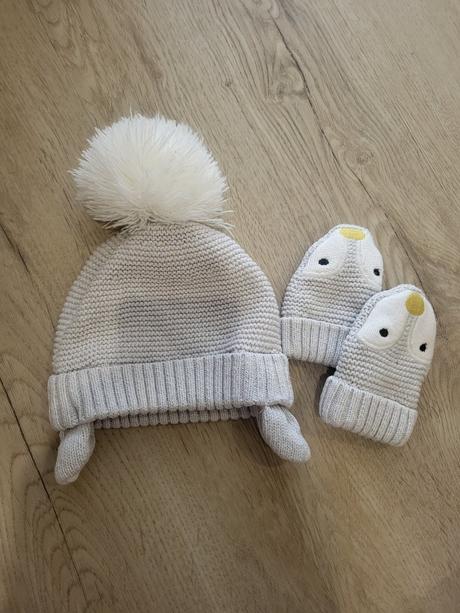 Čiapka + rukavice, f&f,74