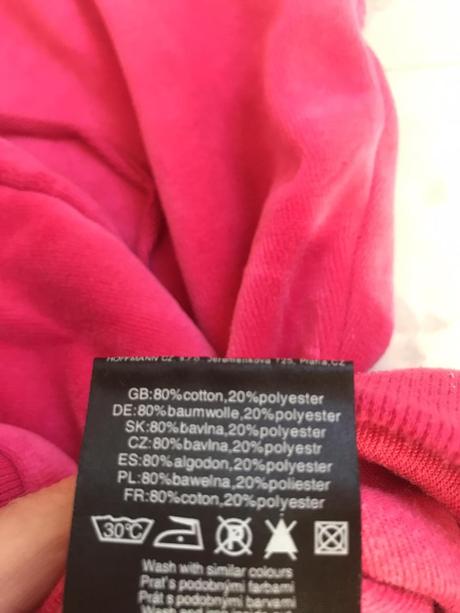 Zamatová mikina s krat. rukávom, m