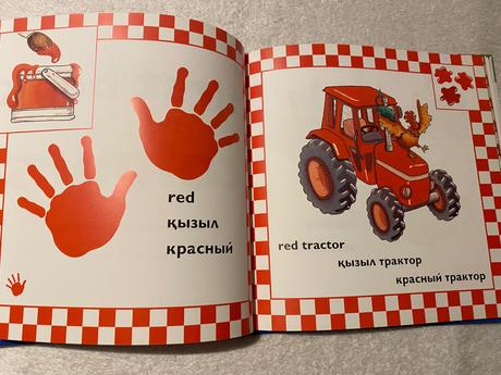 Krásna rusko anglická kniha farby colours tuster c,