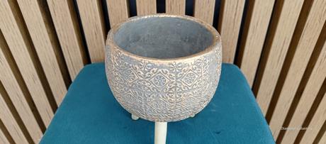 Kvetináč cementový- medený - 150x130 mm, 