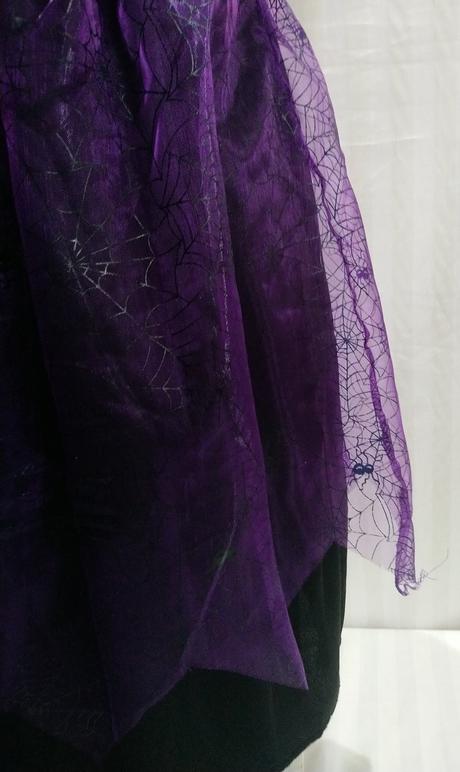 4-dielny kostým bosorka šaty plášť maska klobú s/l, 