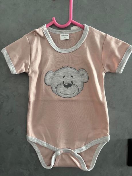 Body medved ruzový, new baby,80