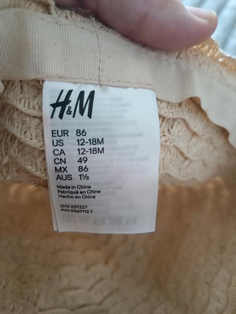 Slameny klobucik, h&m,86