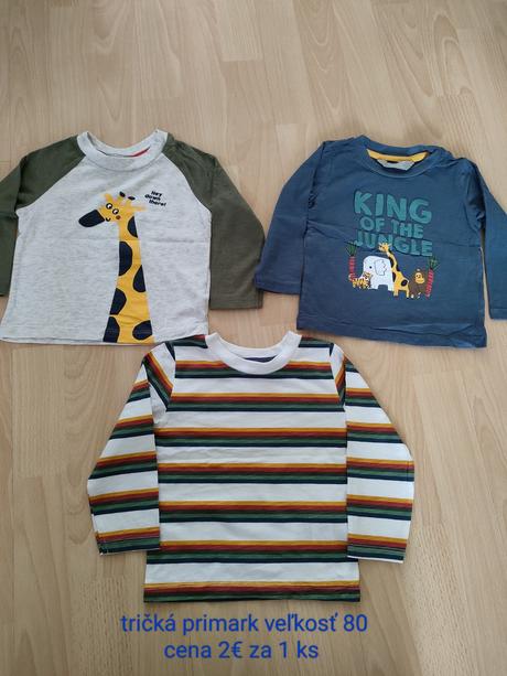 Chlapčenské trička, primark,80