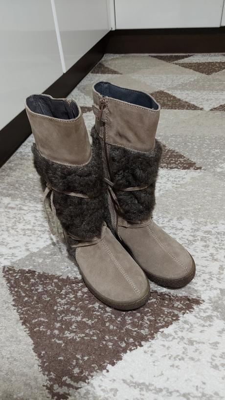 Prechodné kožené čižmy, naturino,30