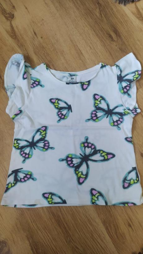 Tricko s motylikmi, h&m,122