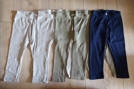 Legínky vrúbkované, h&m,92