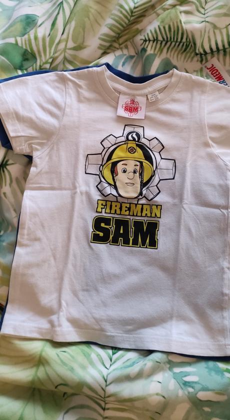 Dve tričká požiarnik sam 110/116, lupilu,116