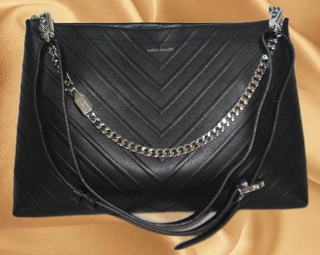 Elegantná kožená kabelka karen millen, 