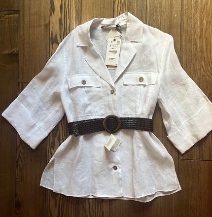 Ľanová košeľa, zara,s