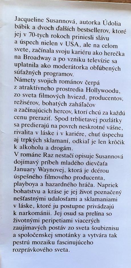 Raz nestačí, spkk, jacqueline susannová, preložili,