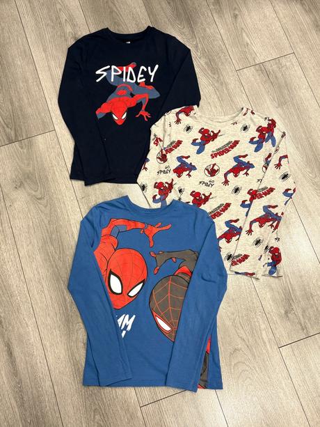 3x spiderman tričko veľ. 128, c&a,128