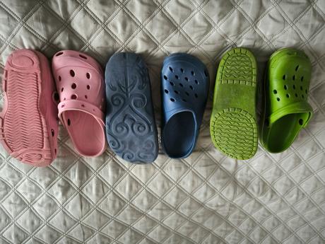 Crocsy v.33/34, výborný stav,cena 2e/pár, deichmann,34