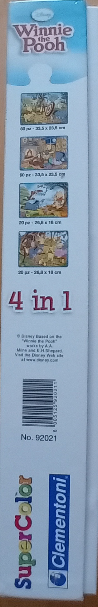 Puzzle disney winnie the pooh 4 v 1, 