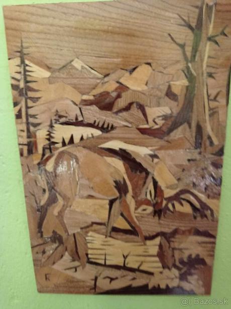 Drevená obrazy "poľovnicke motivy", 