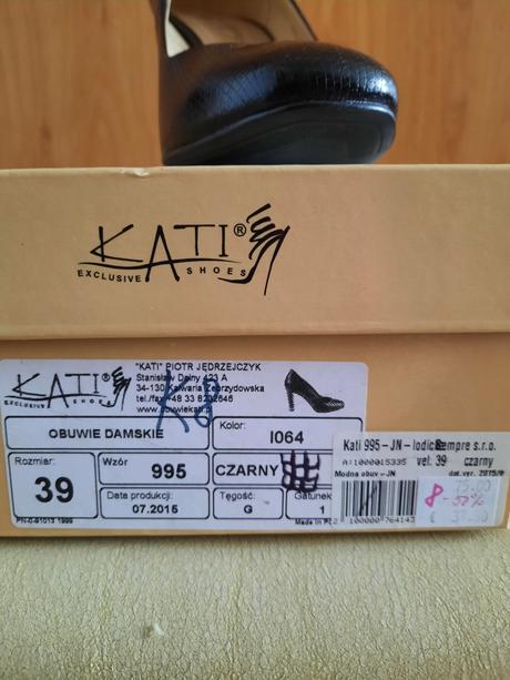 Čierne lodičky číslo 39, 39