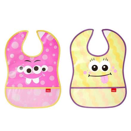 Nuby podbradník vodeodolný príšery 2ks, 6m+, 