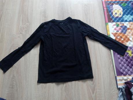 Cierne tricko s dlhym rukavom, 146