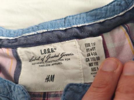 Riflové šaty, h&m,110