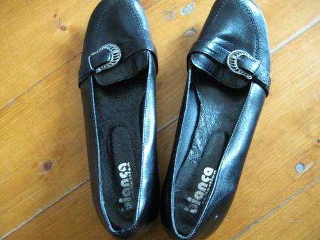 Čierne balerínkové topánky na nízkom opätku 41/42, 41