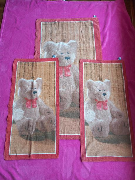 Detská osuška a 2 uteráky - macko,