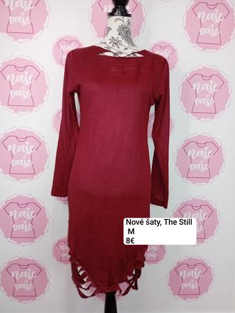 Nové bordove šaty, m