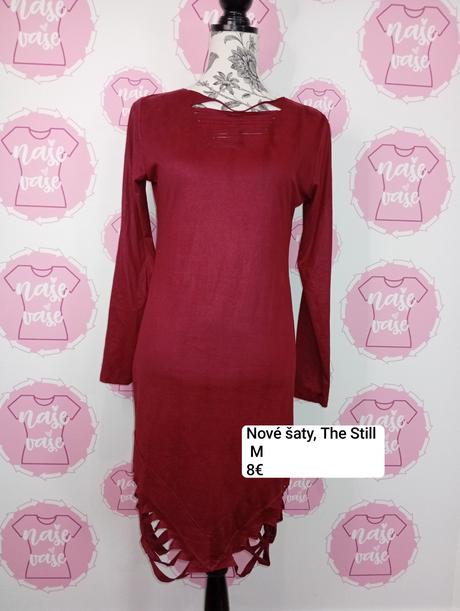 Nové bordove šaty, m