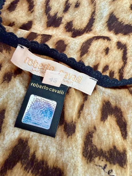 Luxusný roberto cavalli leopard top, s