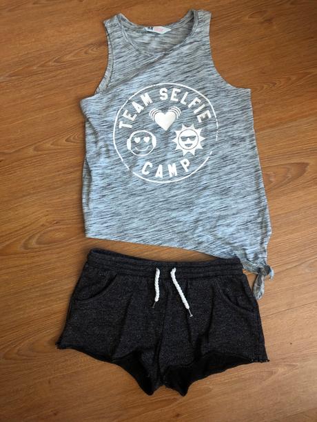 Tielko 158/164,kraťasky 146/152, h&m,146 / 152