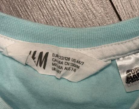 Super mário tričko v. 122/128, h&m,128