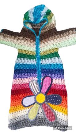 Farebný fusak ručná práca, 