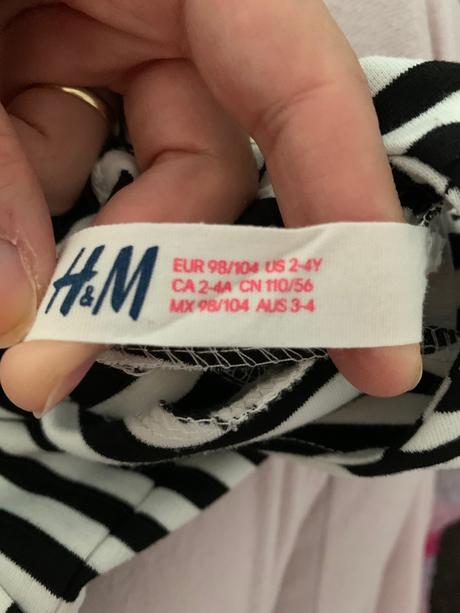 Pasikované šaty 98/104 h&m, h&m,98