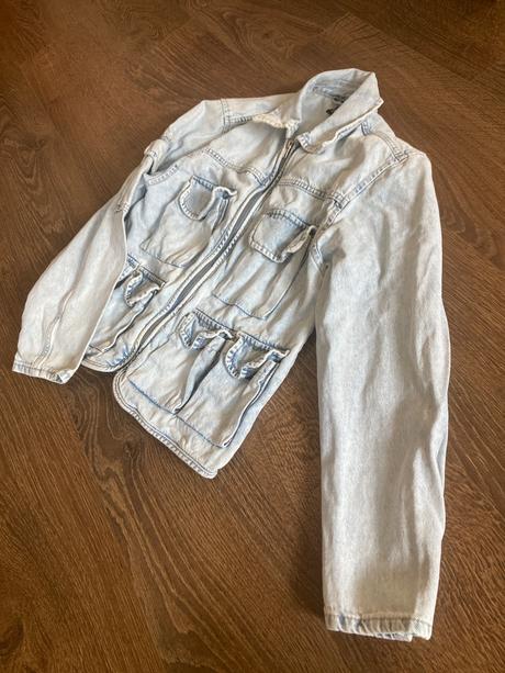 Riflová bunda na zips, h&m,m / s