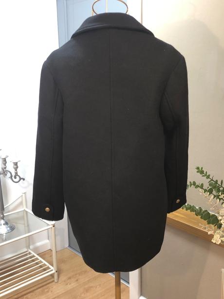 Zara kvalitný čierny kabát, zara,152