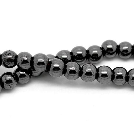 Hematit korálky čierne 6 mm, 