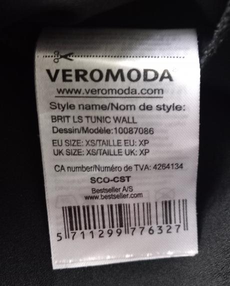 Elegantná dlhá tunika, vero moda,xs