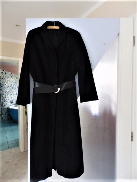 Dlhý teplý vlnený kabát, marks & spencer,l